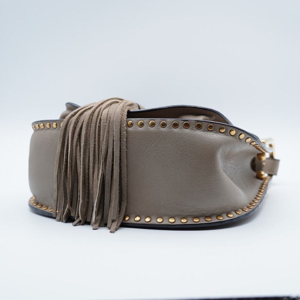 Chloe Grey Hudson Whipstitch Leather Shoulder Bag - Picture 5 of 8